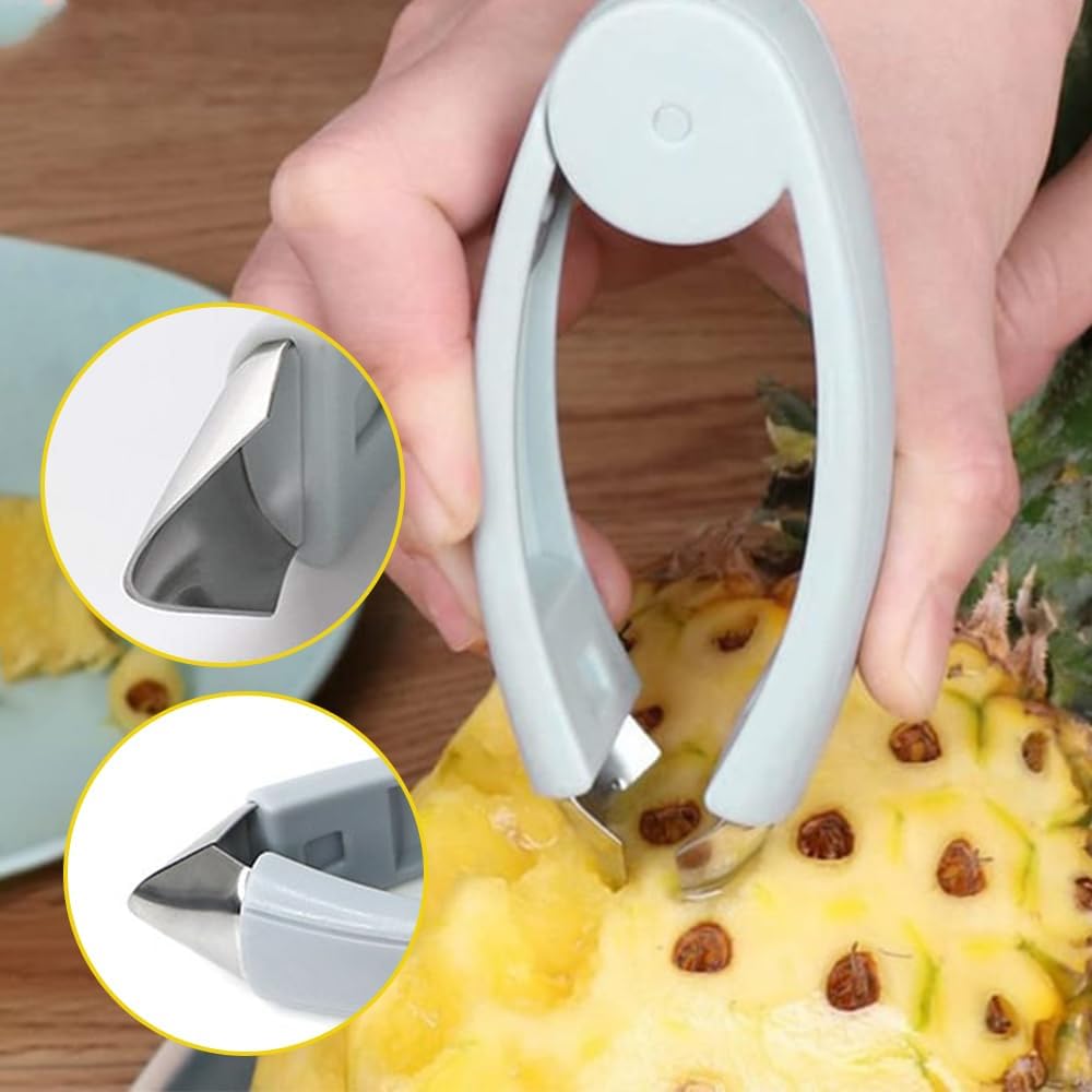 Pineapple Corer and Slicer Tool – 2-in-1 Stainless Steel Fruit Core Remover with Precision Claws | Compact Handheld Design for Pineapple, Guava, Pear & More